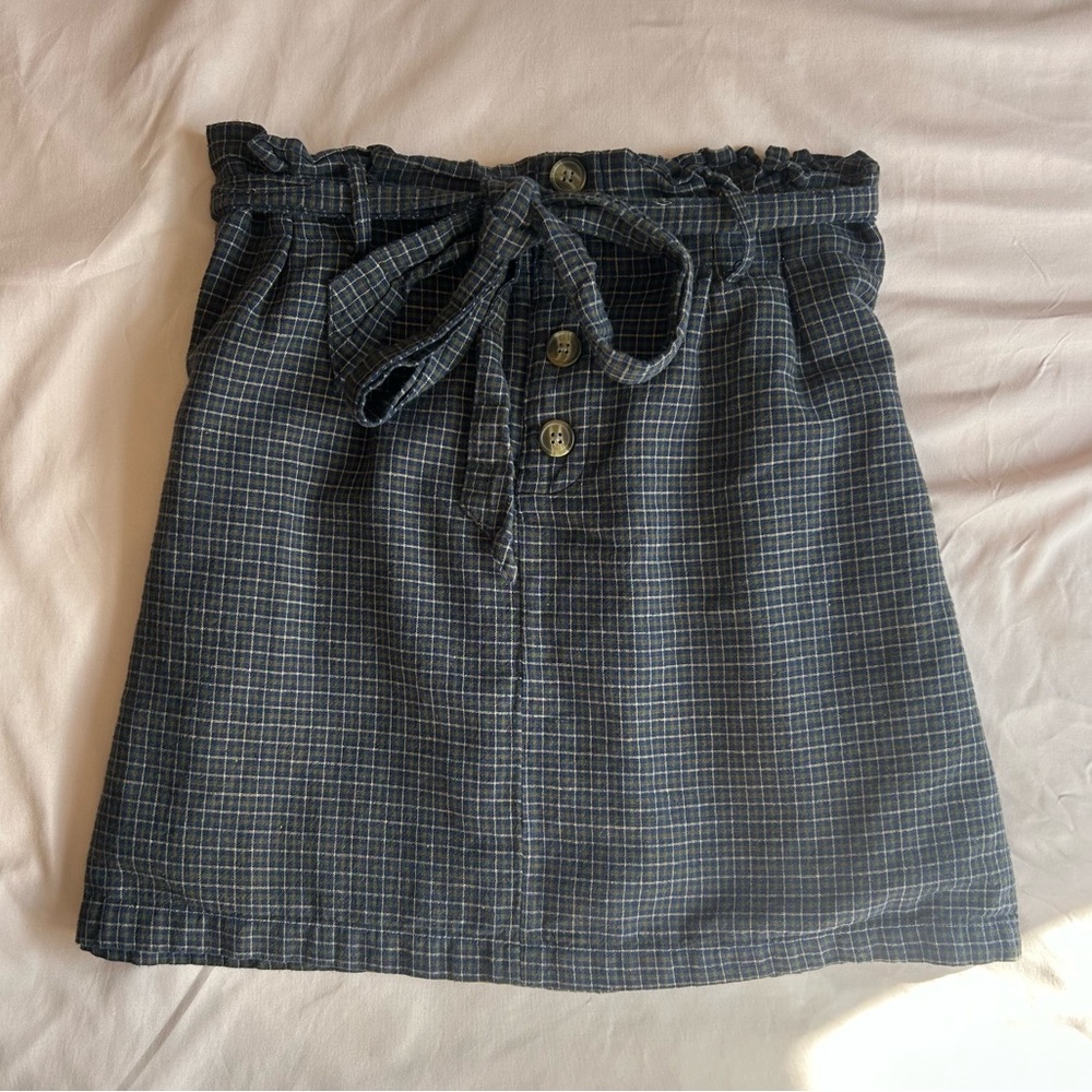 American Eagle Plaid Paperbag Mini Skirt – Size M